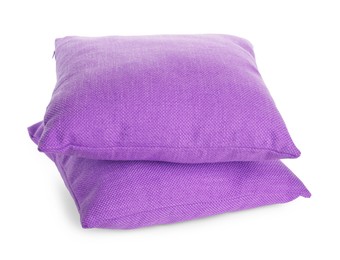 Image of Pillows in magenta color isolated on white