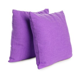 Image of Pillows in magenta color isolated on white