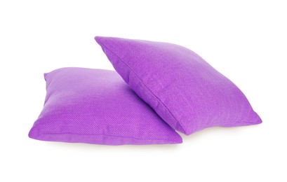 Image of Pillows in magenta color isolated on white