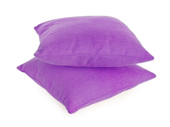 Image of Pillows in magenta color isolated on white