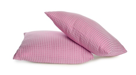 Image of Pillows in pink color isolated on white