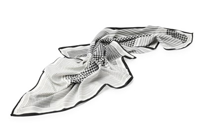 Photo of One handkerchief isolated on white. Stylish accessory