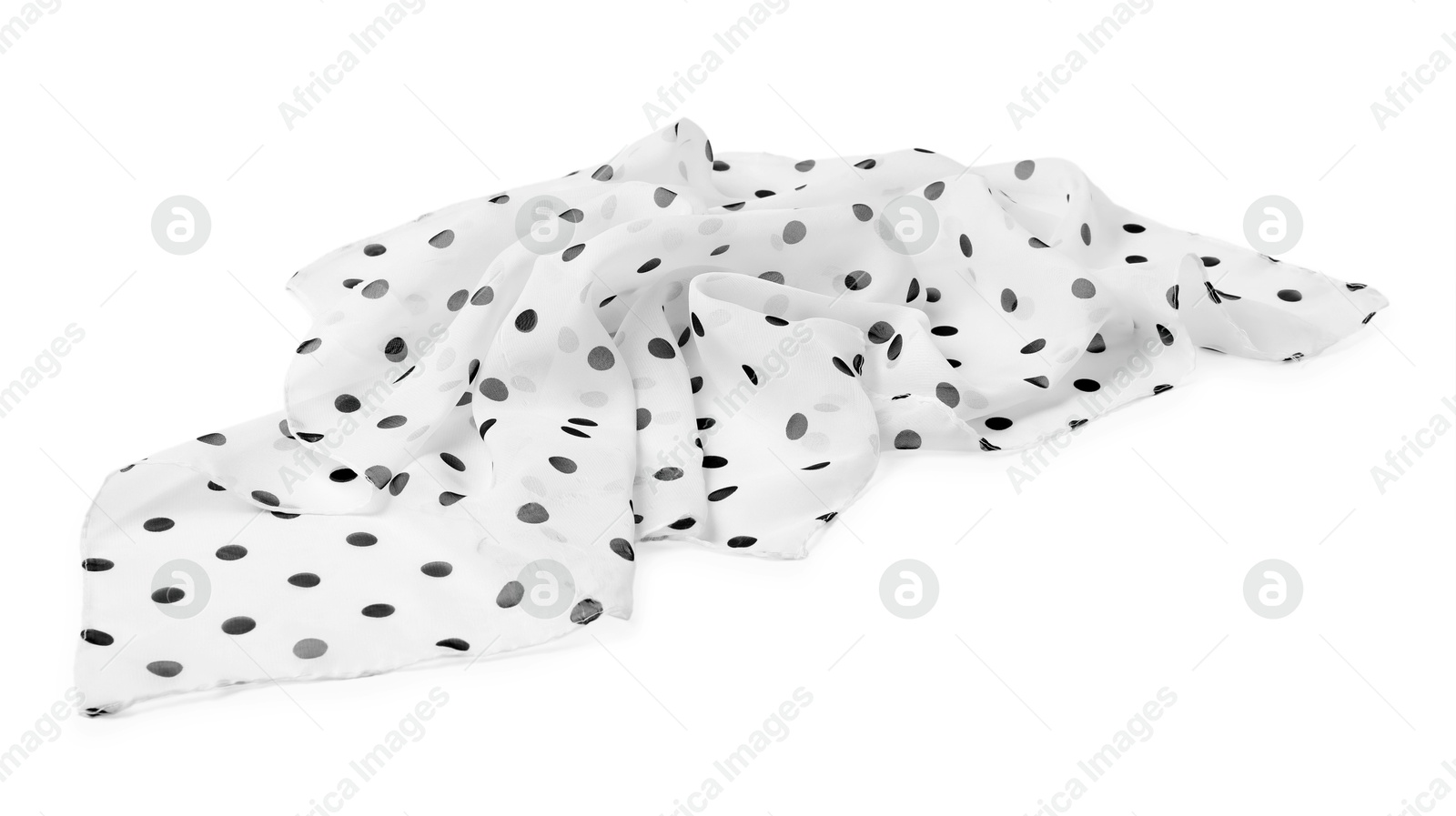 Photo of One handkerchief isolated on white. Stylish accessory