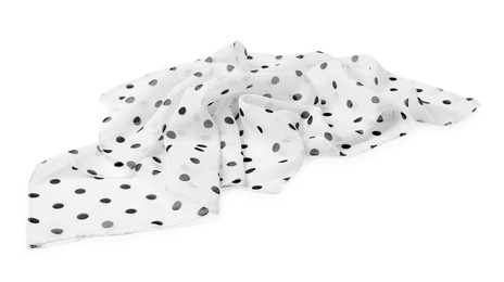 Photo of One handkerchief isolated on white. Stylish accessory