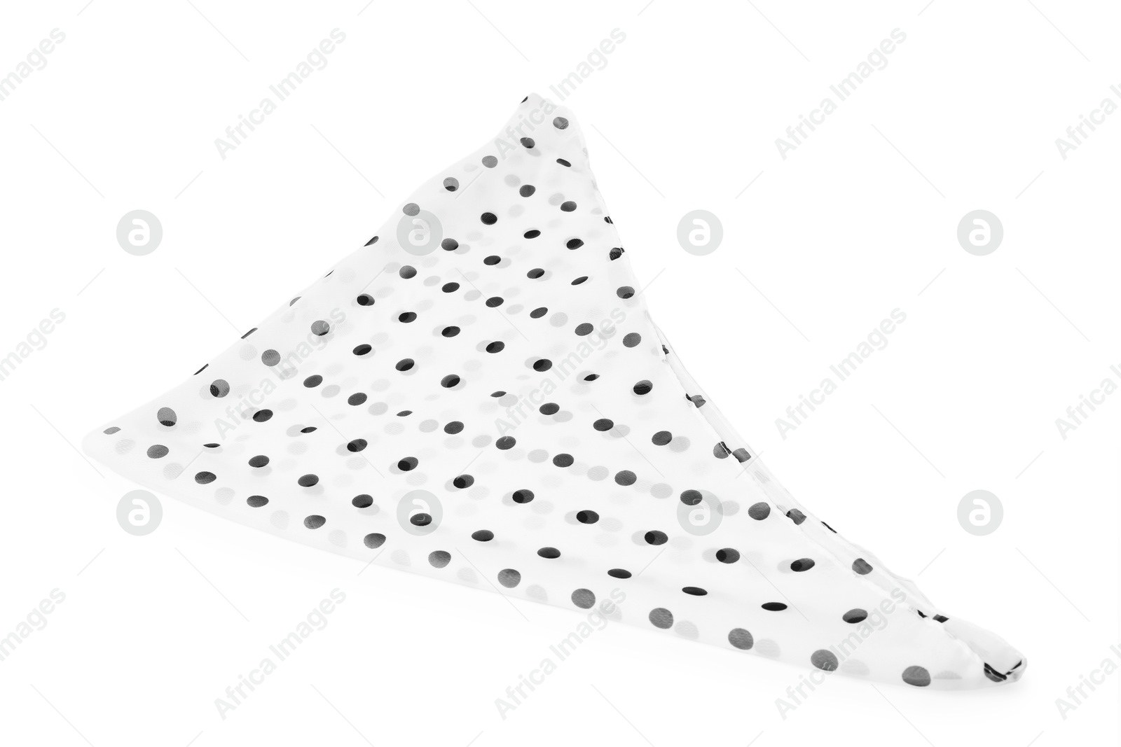 Photo of One handkerchief isolated on white. Stylish accessory