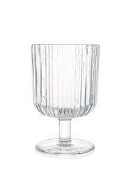 Photo of One empty clean glass isolated on white