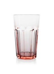 Photo of One empty clean glass isolated on white