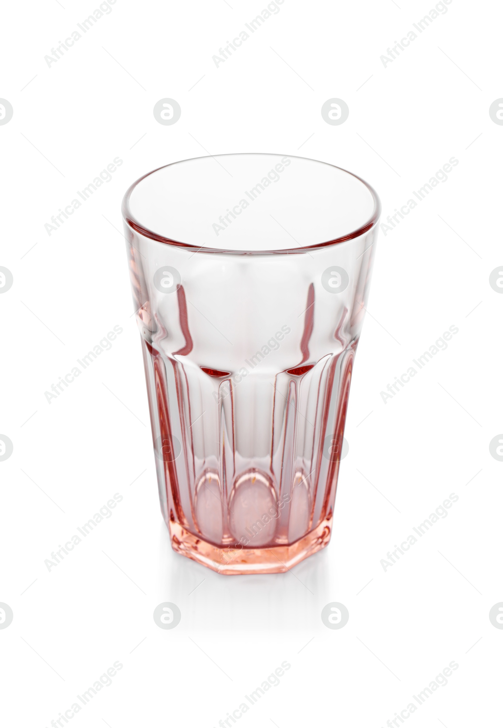 Photo of One empty clean glass isolated on white