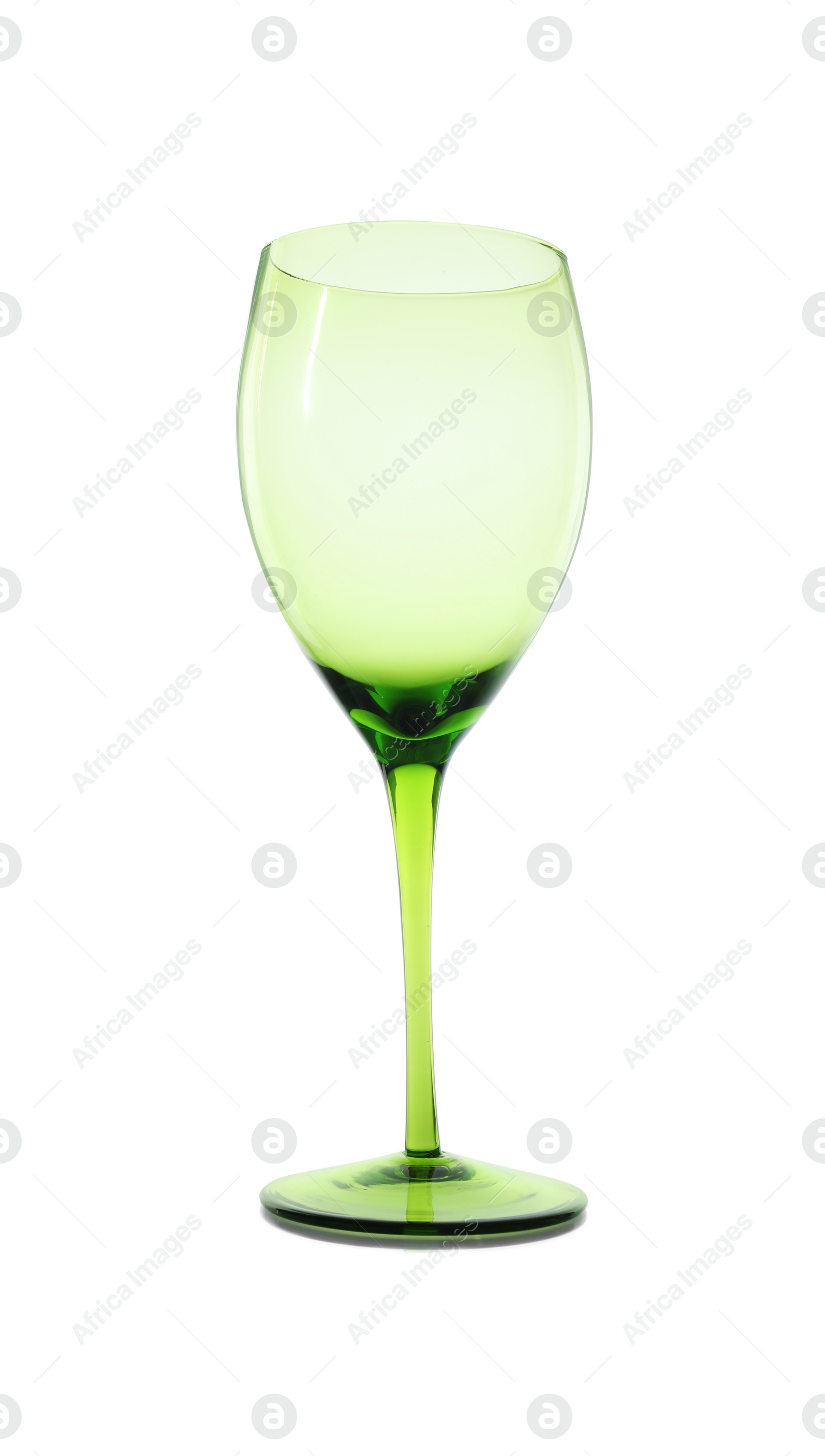 Photo of One empty clean glass isolated on white