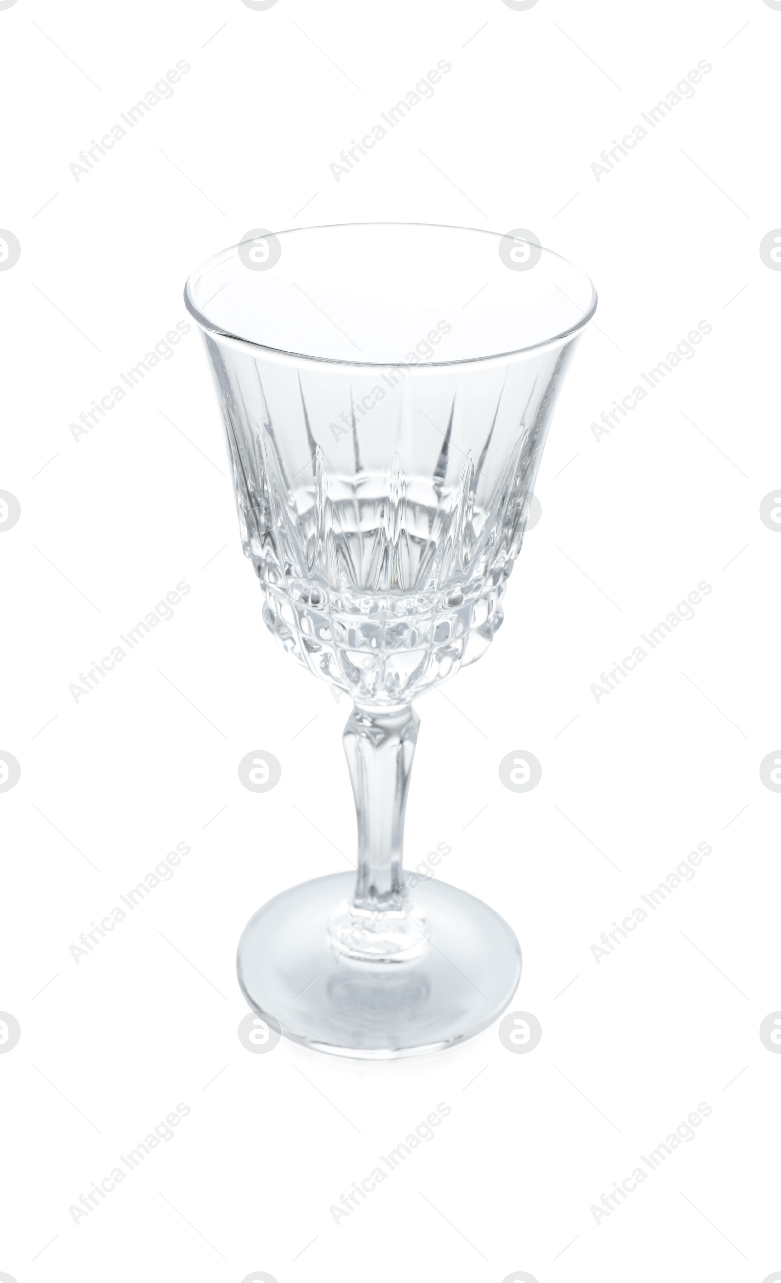 Photo of One empty clean glass isolated on white