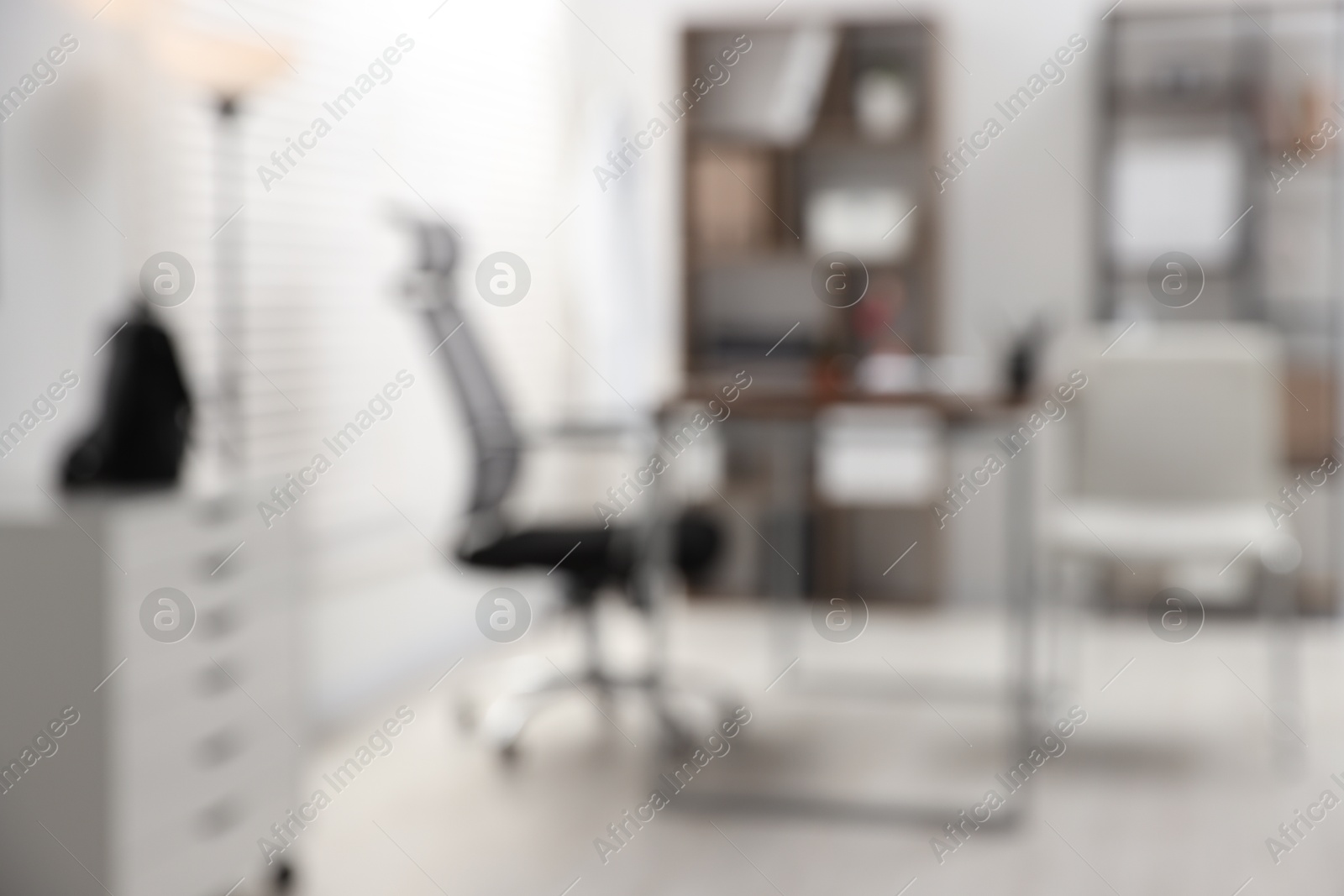 Photo of Blurred view of medical office. Healthcare service