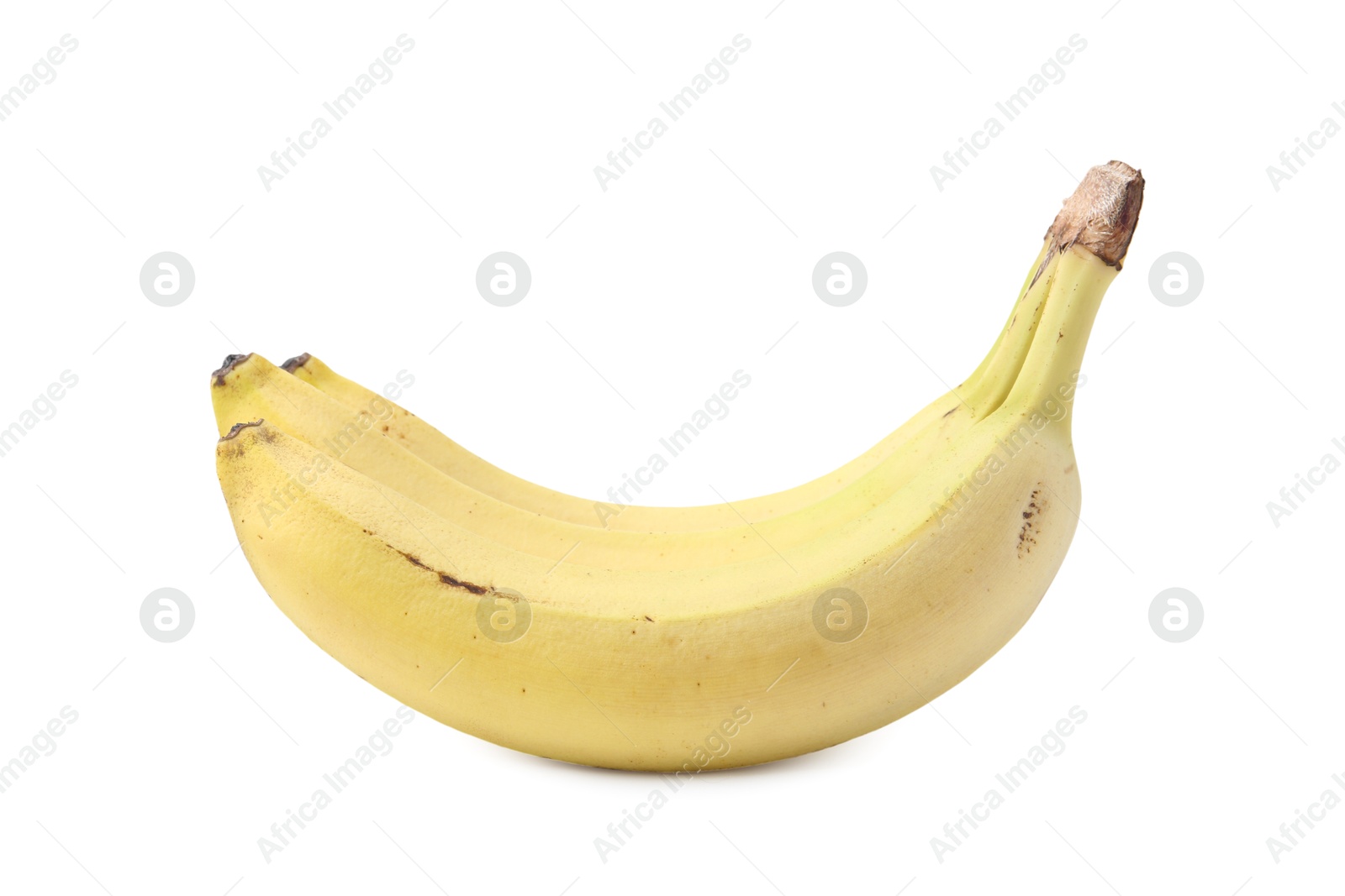 Bunch of ripe bananas isolated on white Photo of Bunch of ripe bananas isolated on white