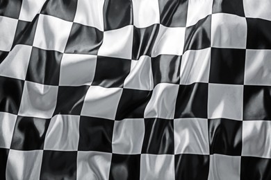 Photo of Checkered finish flag as background, top view