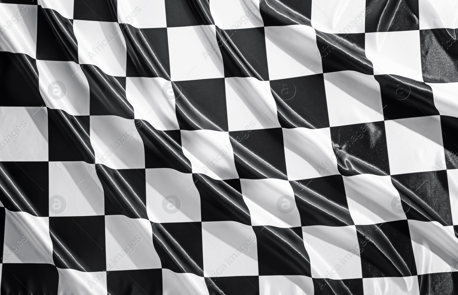 Photo of Checkered finish flag as background, top view