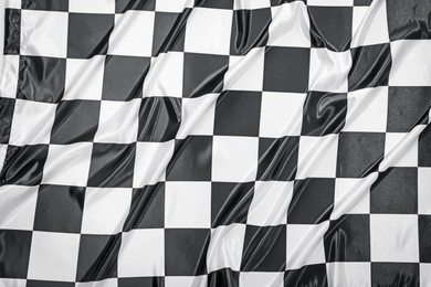 Photo of Checkered finish flag as background, top view