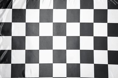 Photo of Checkered finish flag as background, top view