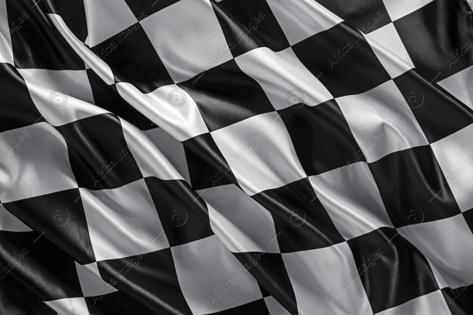 Photo of Checkered finish flag as background, top view