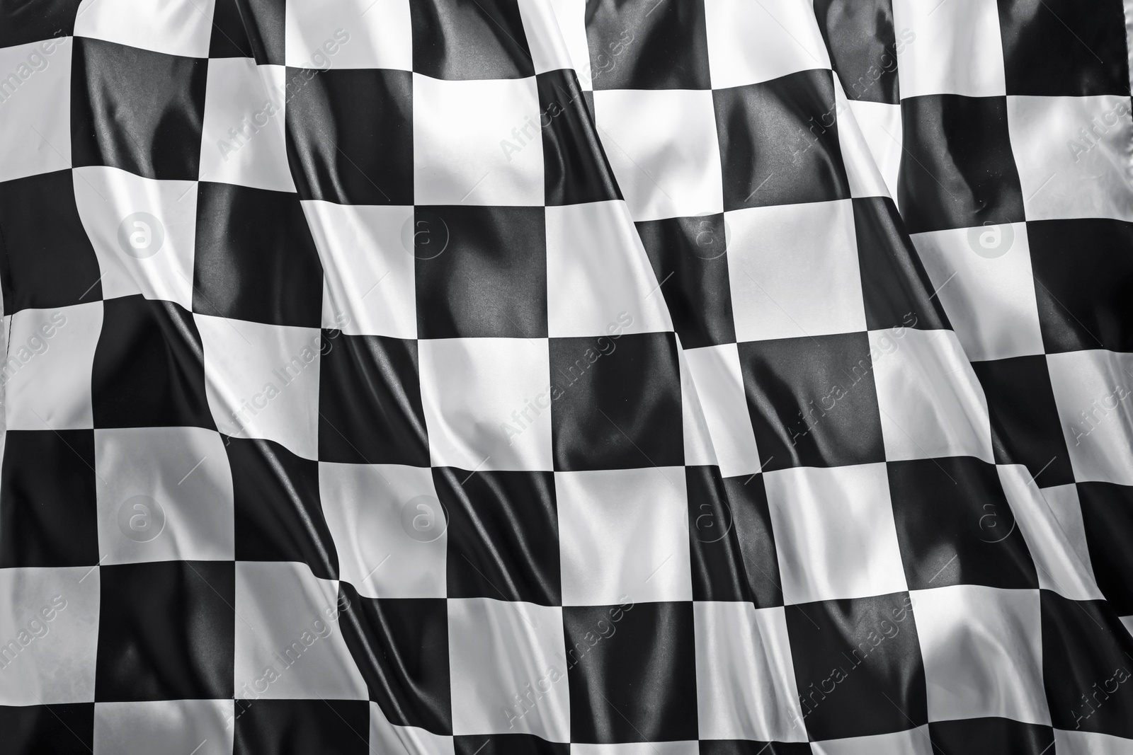 Photo of Checkered finish flag as background, top view