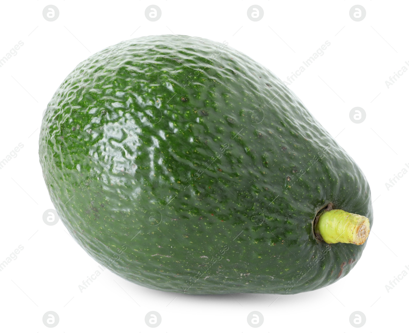 Photo of One whole ripe avocado isolated on white