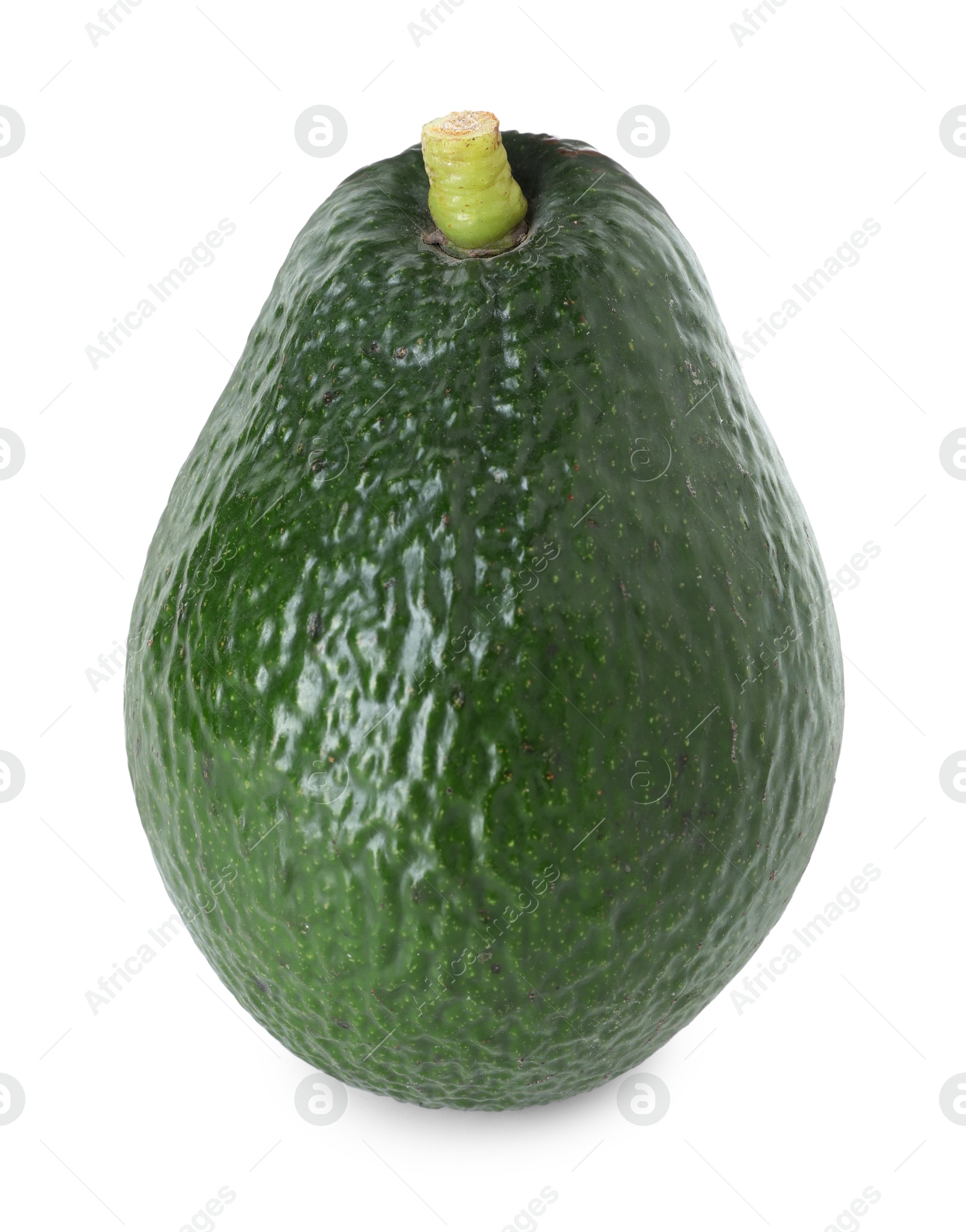 Photo of One whole ripe avocado isolated on white