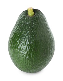 Photo of One whole ripe avocado isolated on white