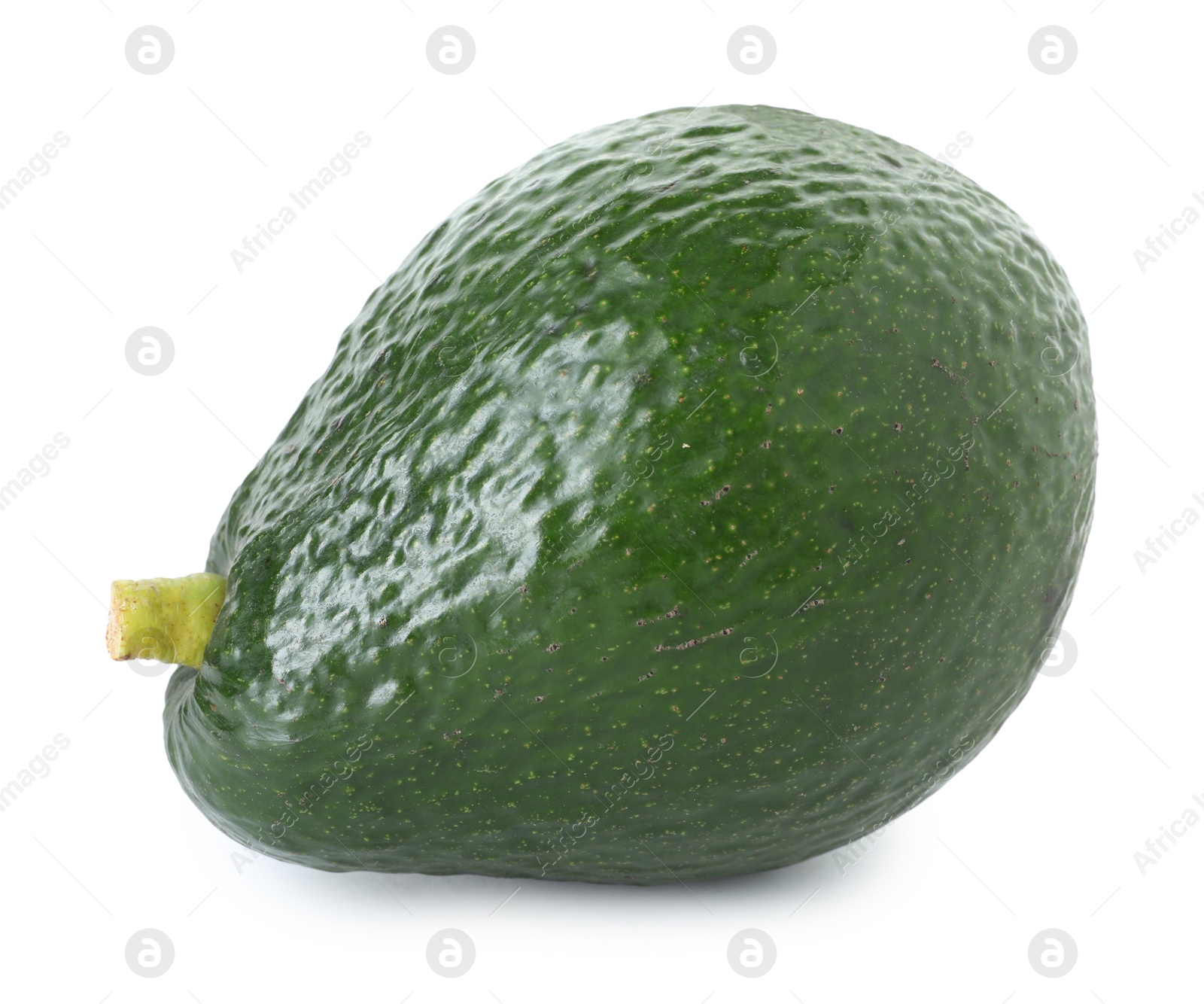 Photo of One whole ripe avocado isolated on white