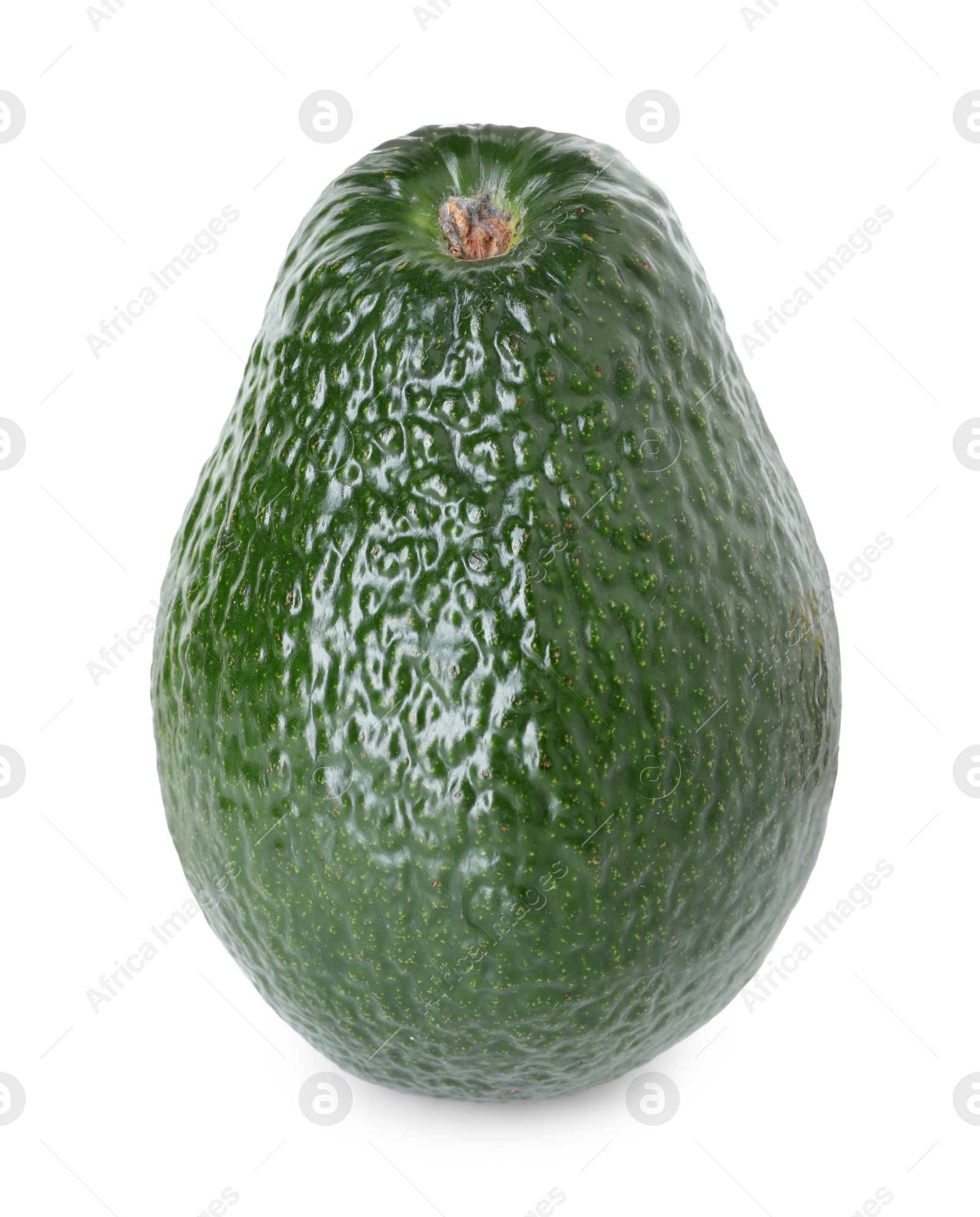 Photo of One whole ripe avocado isolated on white