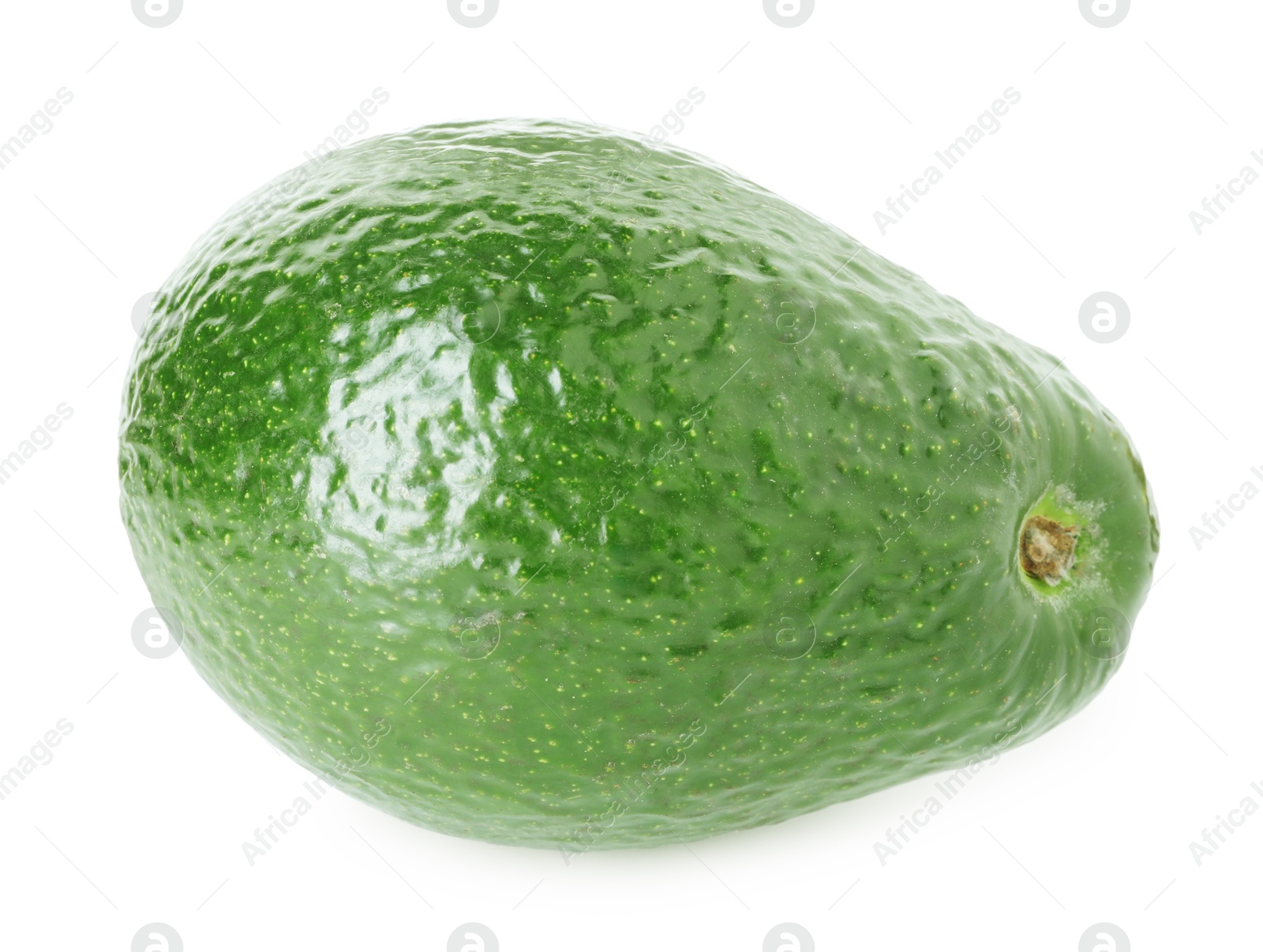 Photo of One whole ripe avocado isolated on white