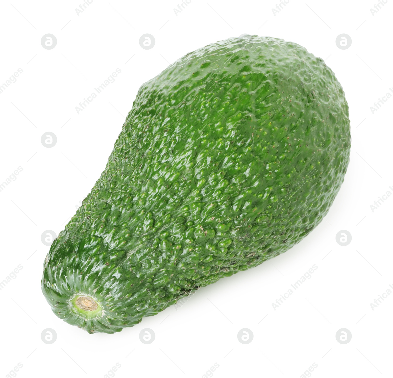 Photo of One whole ripe avocado isolated on white