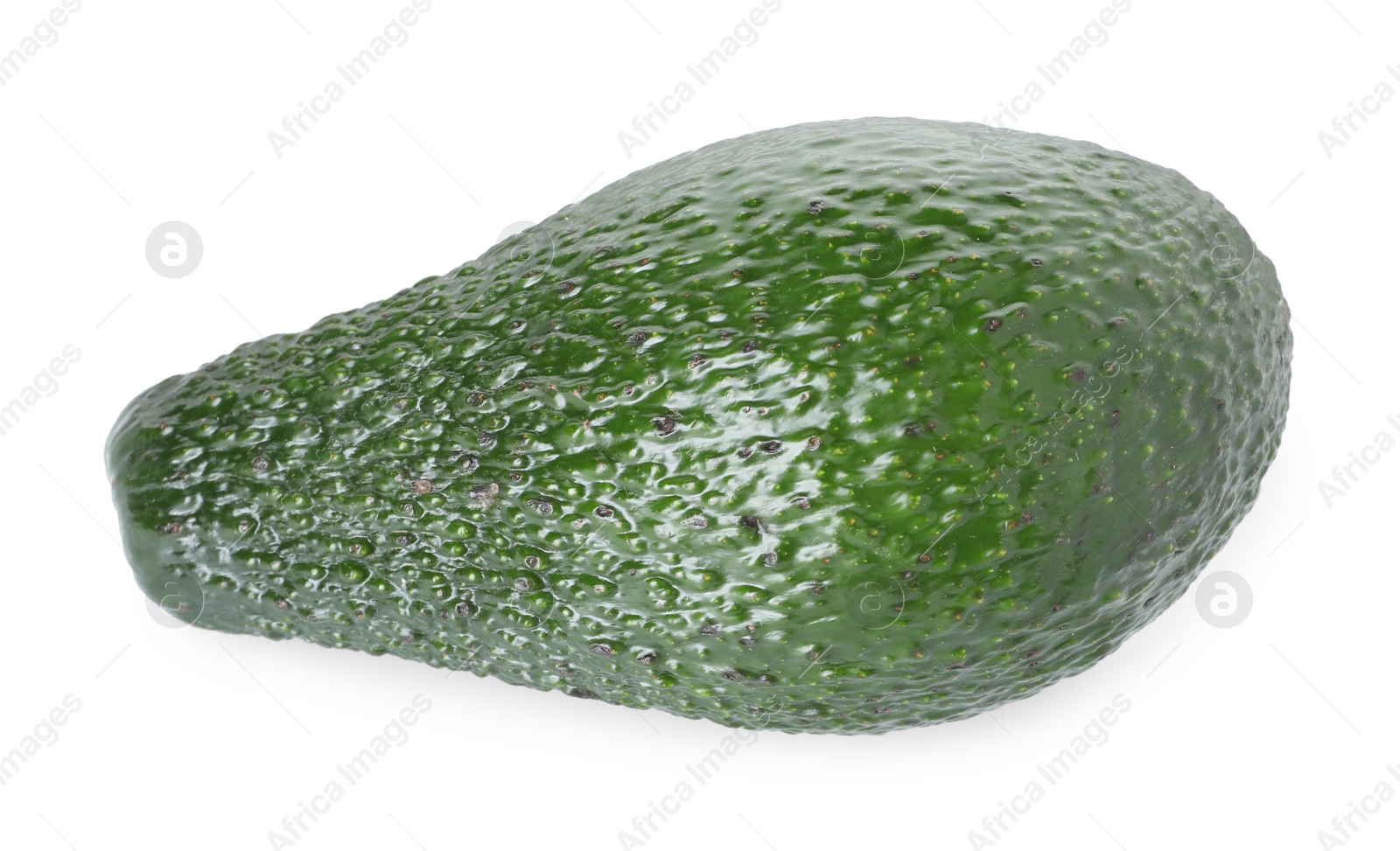 Photo of One whole ripe avocado isolated on white