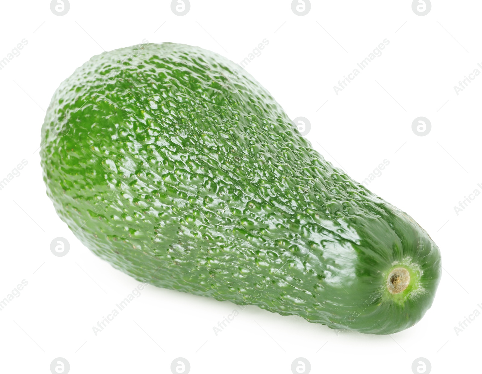 Photo of One whole ripe avocado isolated on white