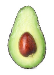 Photo of Half of ripe avocado isolated on white