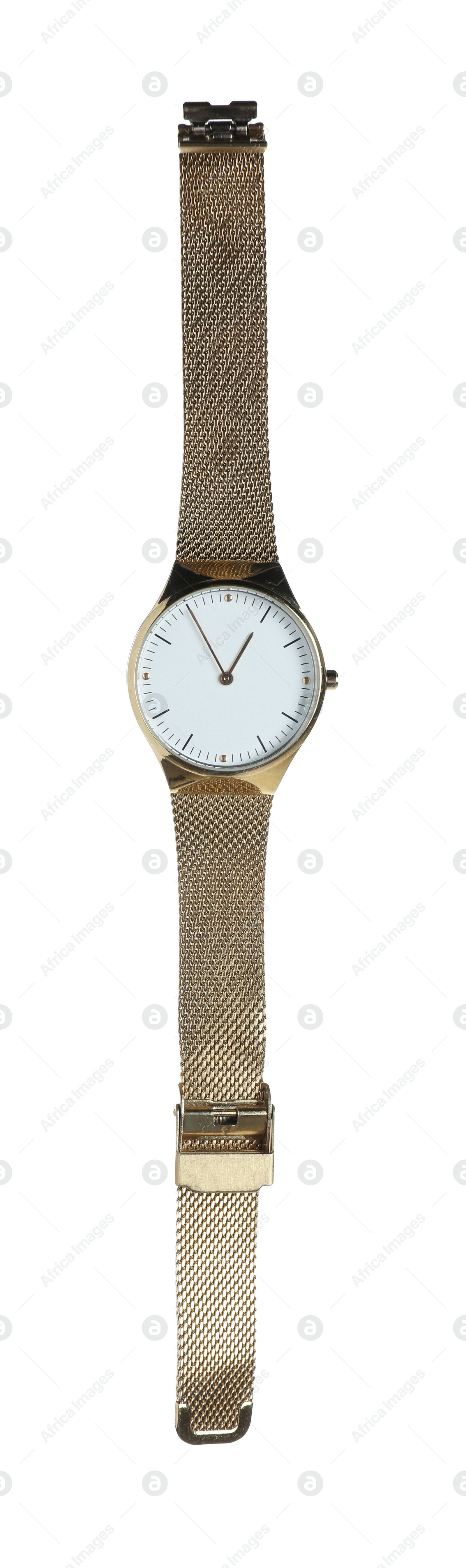 Photo of One luxury wrist watch isolated on white