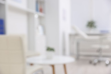 Photo of Blurred view of waiting area in medical office