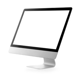 Photo of Computer monitor isolated on white. Modern technology