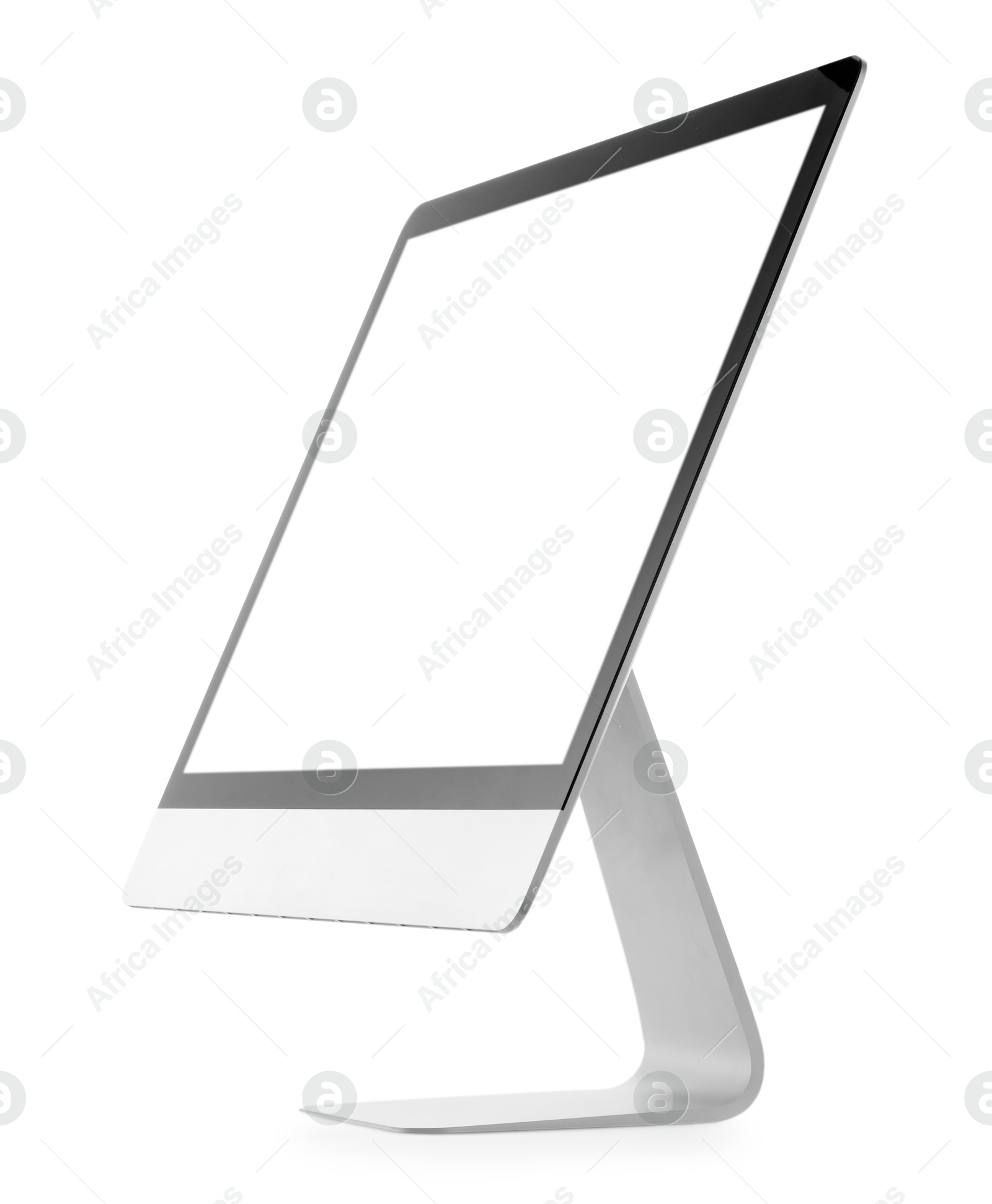 Photo of Computer monitor isolated on white. Modern technology