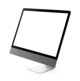 Photo of Computer monitor isolated on white. Modern technology