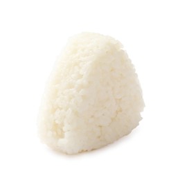 Photo of Rice ball (onigiri) isolated on white. Traditional Japanese dish