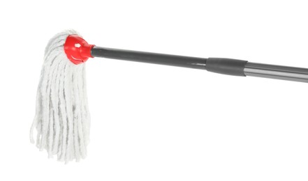 String mop isolated on white. Cleaning equipment