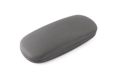 Photo of One black glasses case on isolated white