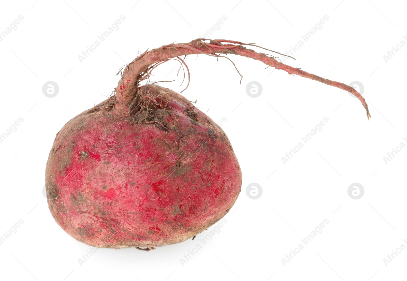 Photo of One fresh ripe beetroot isolated on white