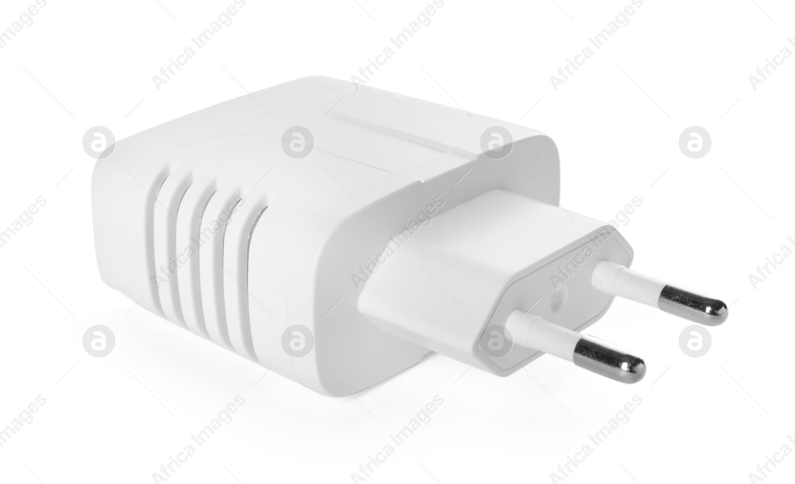 Photo of USB power adapter (charger) isolated on white