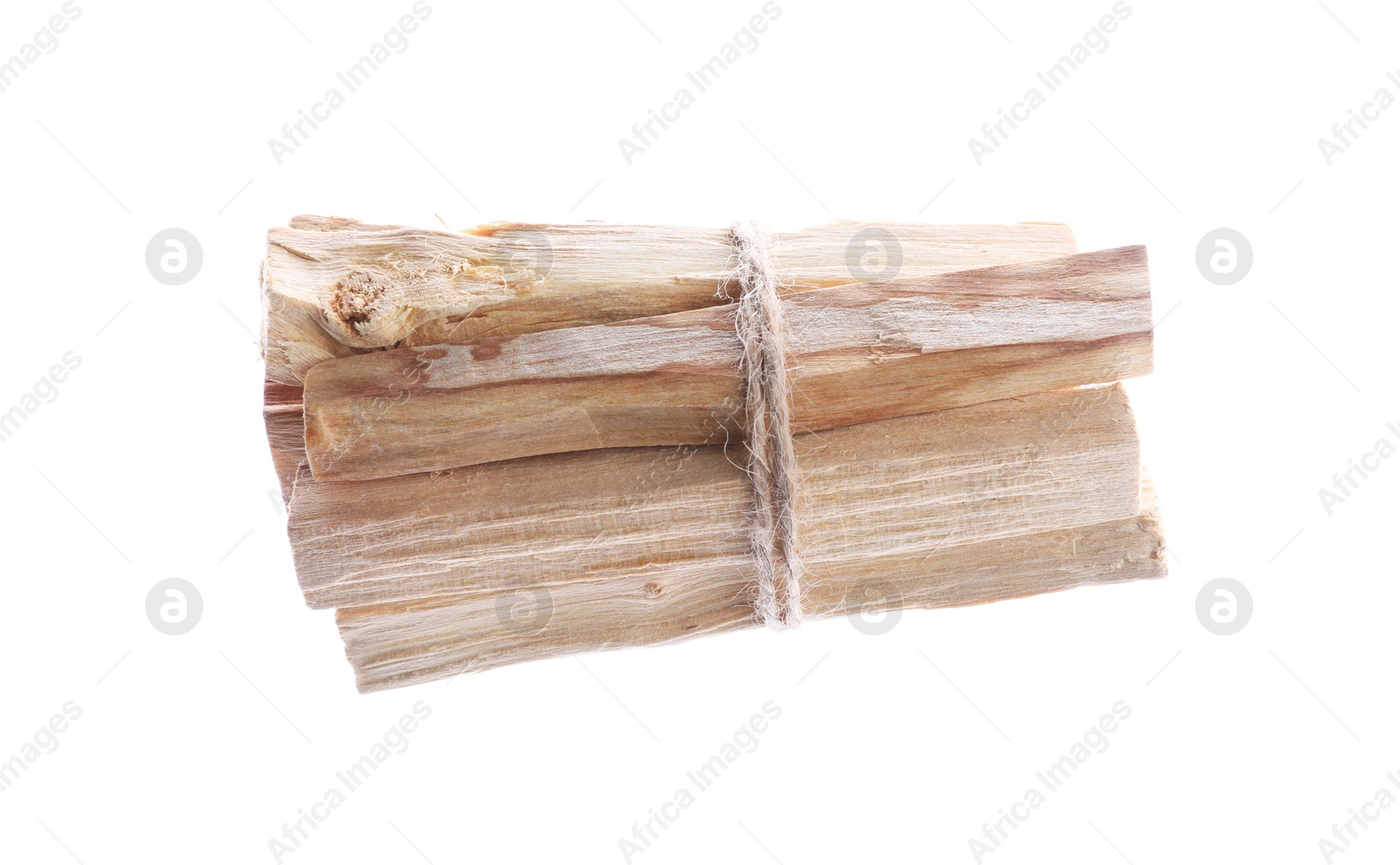 Photo of Bunch of palo santo sticks on white background