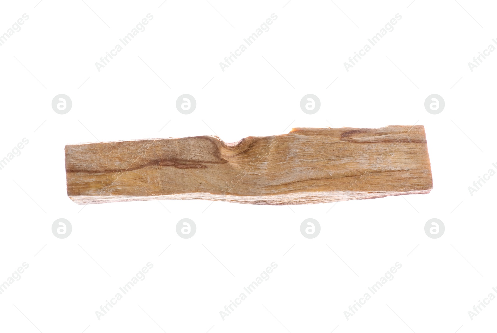 Photo of One palo santo stick on white background