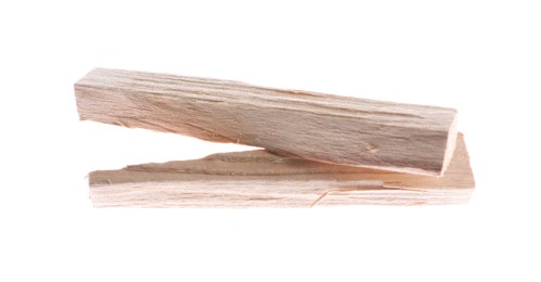 Photo of Two palo santo sticks on white background