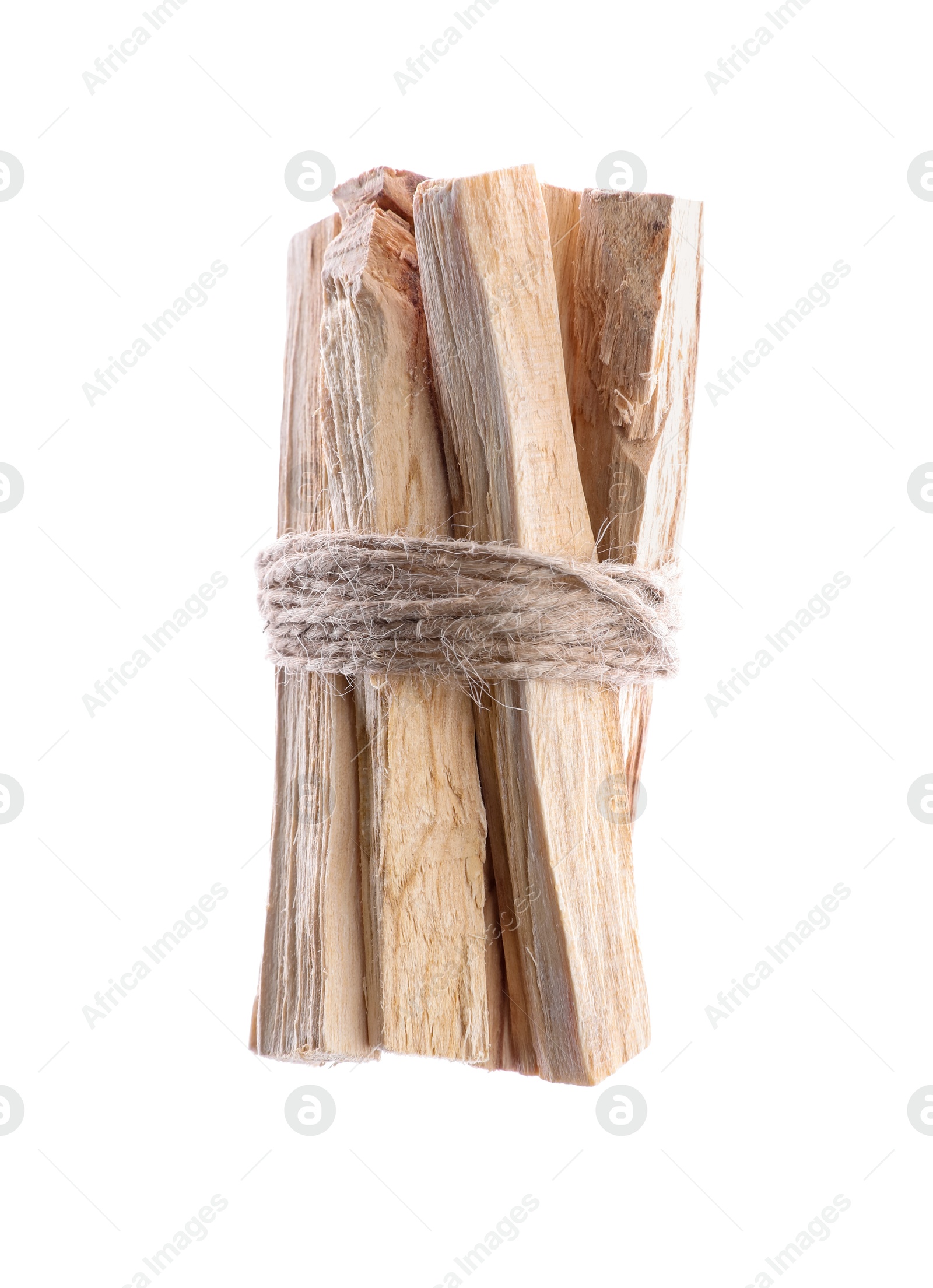 Photo of Bunch of palo santo sticks on white background