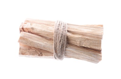 Photo of Bunch of palo santo sticks on white background