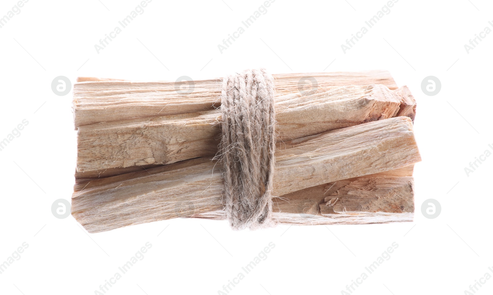 Photo of Bunch of palo santo sticks on white background