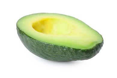 Photo of Half of ripe avocado isolated on white