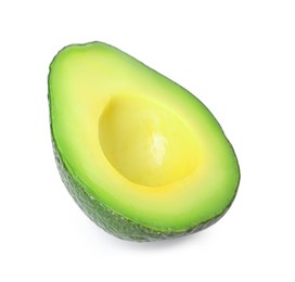 Photo of Half of ripe avocado isolated on white